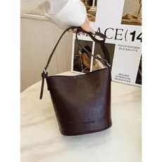 Bolsa bolsa feminina Bolsa balde retrô de outono com sensação de um ombro