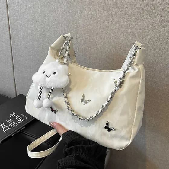 bolsa transversal feminino bolsa feminina Bolsa feminina estilo 2025 novo estilo moda verão borboleta mensageiro saco Po