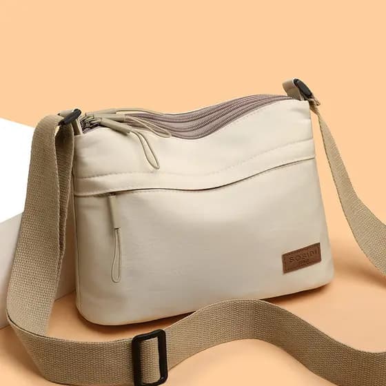 bolsa transversal feminino bolsa feminina Novo três camadas Multi-zíper grande capacidade náilon bolsa feminina moda Cas