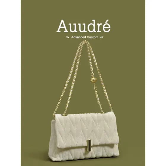 bolsa feminina Bolsa Corrente de bolsa mensageiro de ombro de nicho Auudre estilo ocidental