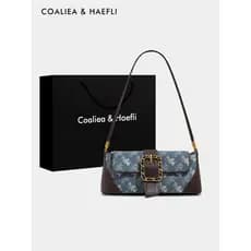 bolsa feminina bolsa transversal feminino Hong Kong marca High-End Retro Baguette saco feminino 2026 novo estilo nicho A