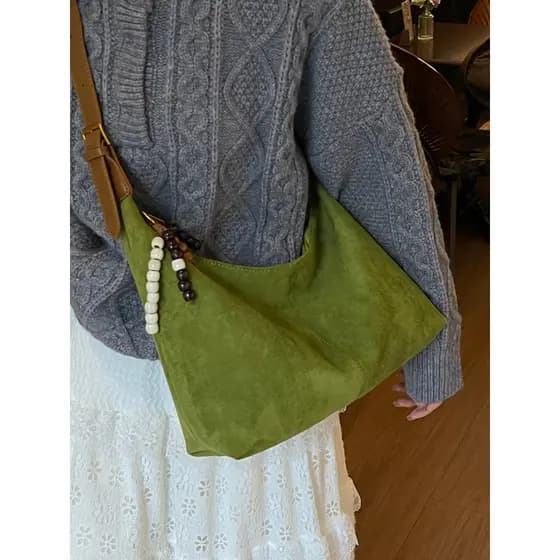 bolsa feminina bolsa transversal feminino Bolsa de viagem de camurça Popular deste ano feminina 2026 verão novo estilo n