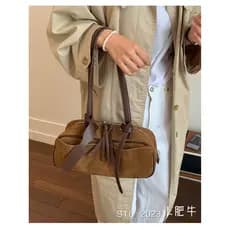 bolsa feminina Bolsa Coreano camurça axilas saco feminino 2026 novo estilo na moda Medieval nicho borla travesseiro saco