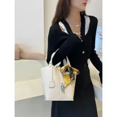 Bolsa balde portátil de tecido macio retrô faça você mesmo