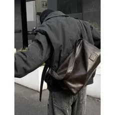 Bolsa bolsa feminina YUEN moda escuro Retro um ombro axilas grande capacidade das mulheres dos homens pu Tote bolsa de o