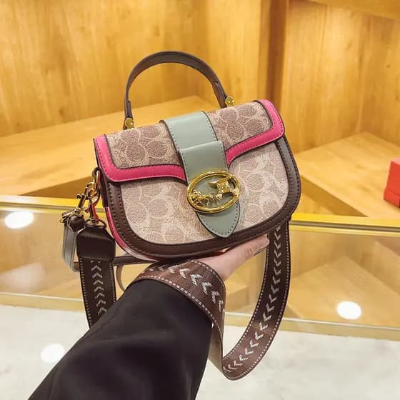 Bolsa feminina com Design de nicho francês 2024, novo estilo retrô, bolsa mensageiro de um ombro, bolsa quadrada pequena