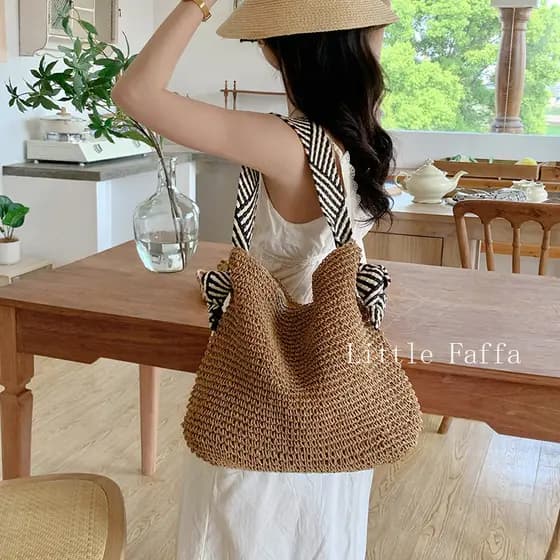 bolsa feminina bolsa transversal feminino Bolsa de palha com Design de nicho francês, bolsa de praia de verão, bolsa de