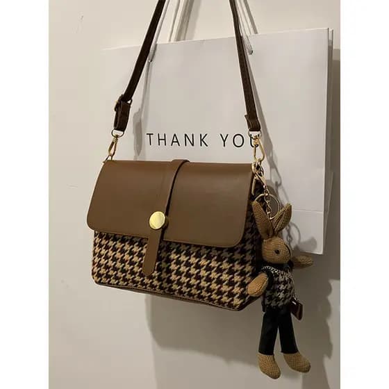 Bolsa bolsa feminina Bolsa Houndstooth de nicho de alta qualidade estilo Popular deste ano feminina 2026 novo estilo mod