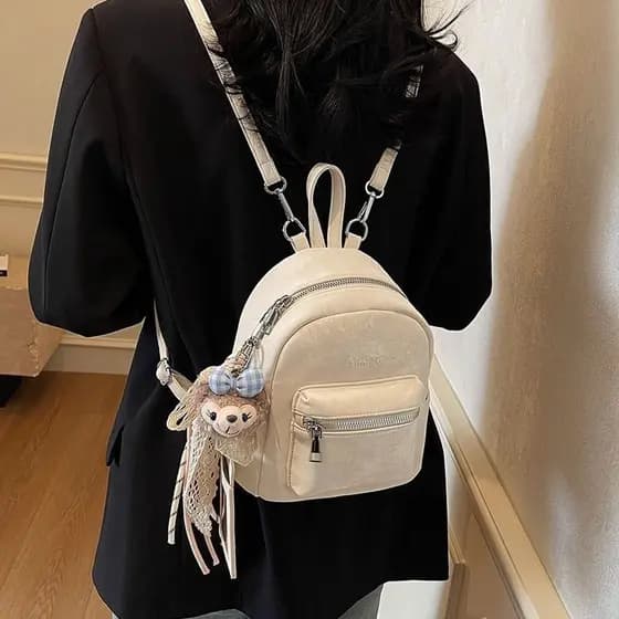 Amy coelho bolsa feminina 2025 novo estilo simples textura de cor sólida na moda All-Match Casual moda mochila