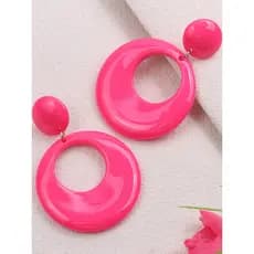 Versão coreana contraste cor círculo brincos femininos nicho Design círculo brincos de resina acrílica moda único exager