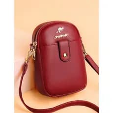 Bolsa feminina textura de couro genuíno elegante Mini bolsa de ombro feminina
