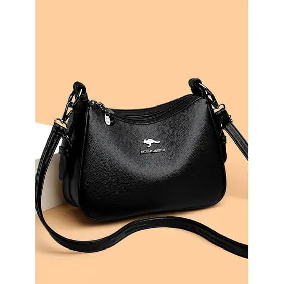 bolsa transversal feminino bolsa feminina Marca de couro genuíno grande capacidade Multi-camada senhoras saco 2026 novo