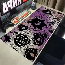 Mousepad Gamer 80x30 Antiderrapante Gengar Dark Phantom Black Vaporwave Anime PKM Evoluçao