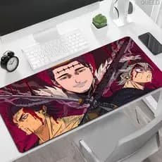 Mousepad Gamer 80x30 Antiderrapante Black Clover Bulls Asta Liebe Yami Mago Senpai Anime