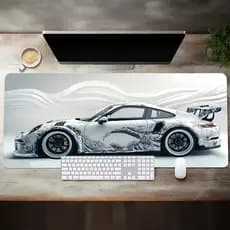 Mousepad Gamer 80x30 Antiderrapante Tokyo Drift Porsche Subaru Carro Vintage Wave Aesthetic