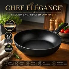 Frigideira Nanoceramica Antiadherente 28cm Alta Durabilidade Resistência Preto