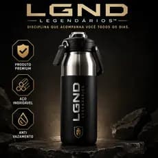 Garrafa Termica Inox 750ml Alta Durabilidade Preta Mantem Temperatura
