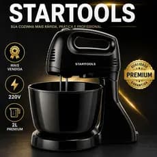 Batedeira Eletrica Potente Balde 2 Litros 220V Preta Mixer Rápido Duravel