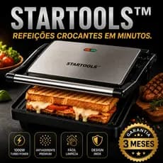 Sanduicheira Grill Eletrica 1000w Inox Rápida Uso Domestico Versatil