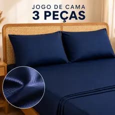 Jogo de Cama 3 Peças - 1 Lençol + 2 Fronhas 300 Fios Casal, Queen, King Acetinado - Duna