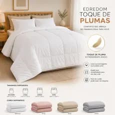 Edredom Toque De Pluma Extra Macio Dupla Face 300 Fios Solteiro / Casal / Queen / King 100% Poliéste