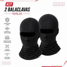 Kit 2 Balaclava Touca Ninja Térmica Unissex Proteção UV Moto bike Frio Motoboy