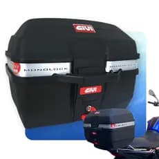 Baú Givi Traffic E27m Bauleto Monolock Preto Universal 27 Litros