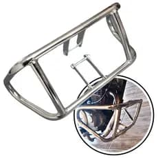 Mata Cachorro Frances Protetor Motor Titan 125 150 160 cromado e preto