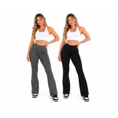 Kit Calça Legging Bailarina Flare Modela bumbum Cintura Alta Promoção