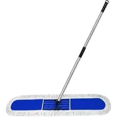 nch Commercial Dust Mop for Hardwood Floors, Large Size Dry Mop, Reusable Cotton Yarn Head, Telescopic Stainless Steel H
