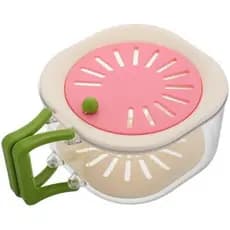 Angoily Foldable Fruit and Vegetable Washer Lid Reusable Drain Basket for Efficient Washing and Draining Compact Kitchen