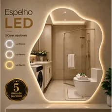 Espelho LED Decorativo com 3 cores Led Espelho de maquiagem Espelho de cabeleireiro
