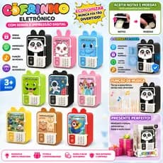 Cofre Eletrônico Infantil Com Senha E Digital Nota E Moedas - Cofre Para guardar dinheiro