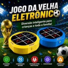 Jogo Da VeDigital Eletrônico 4 Em 1 Recarregável Usb Led Educativo Interativo Portátil Memoria Copa do Mundo