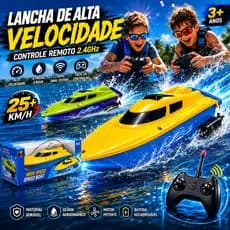 Barco Controle Remoto Brinquedo Radical Vai na Água Diversão