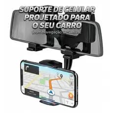 Suporte MTG-202 para Retrovisor | 360°, 5 Ângulos e Fixação Firme | Para Carro