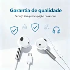 Fone Tipo-C Peining PEI-EP110 | Intra-auricular | Cabo 1.2m | Com Microfone