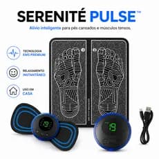 Kit Massagem - Tapete e massageador Elétrico - Dor nos Pés e Musculares Pelo Corpo