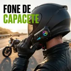 Fone de Capacete Bluetooth para Moto Intercomunicador Bluetooth 5.3 GPS Música Chamadas Assistente de Voz IPX6