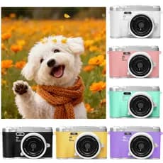 Câmera Digital 4K 48MP Zoom 8X Tela Articulada 180° Selfie Vlog Compacta pet