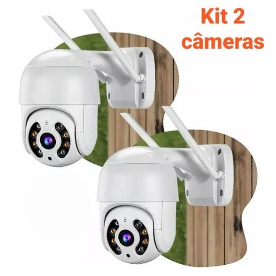 Kit 2 Câmera De Segurança wi-fi IP externa À Prova D'água Aplicativo icsee - Bivolt