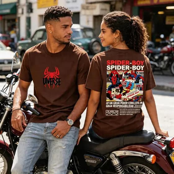 Oferta: camiseta masculina/100% algodão/estampa SPIDER/básica/esportiva/Estilo Streetwear Vintage