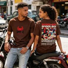 Oferta: camiseta masculina/100% algodão/estampa SPIDER/básica/esportiva/Estilo Streetwear Vintage