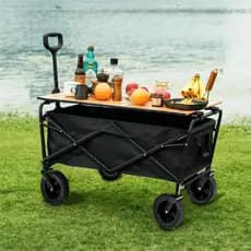 Carrinho Para Carga Dobrável Multifuncional Camping Com Bolsa suporta até 150kg