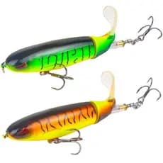 Kit 2x Isca Artificial Hélice Cauda Giratória Superfície 9cm