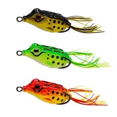 Kit 3x Sapinho Isca Artificial Frog Rã Anti Enrosco Realista