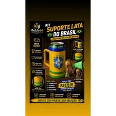 Kit Copa 2026 Personalizado Suporte Lata + Chaveiro