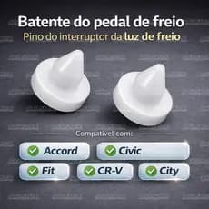 KIT 2 Buchas batente sensor interruptor luz Pedal Freio bucha do freio Acoord Civic Fit Crv City