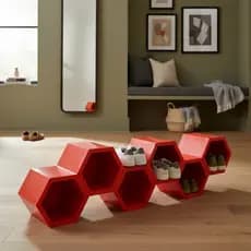 Sapateira Infantil Colmeia Organizadora Guarda Sapatos Espaço Kids