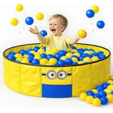 Piscina de Bolinhas Infantil Dobrável 80cm + 100 Bolinhas Coloridas | Kit Completo, Material Atóxico e Seguro, Sensorial
